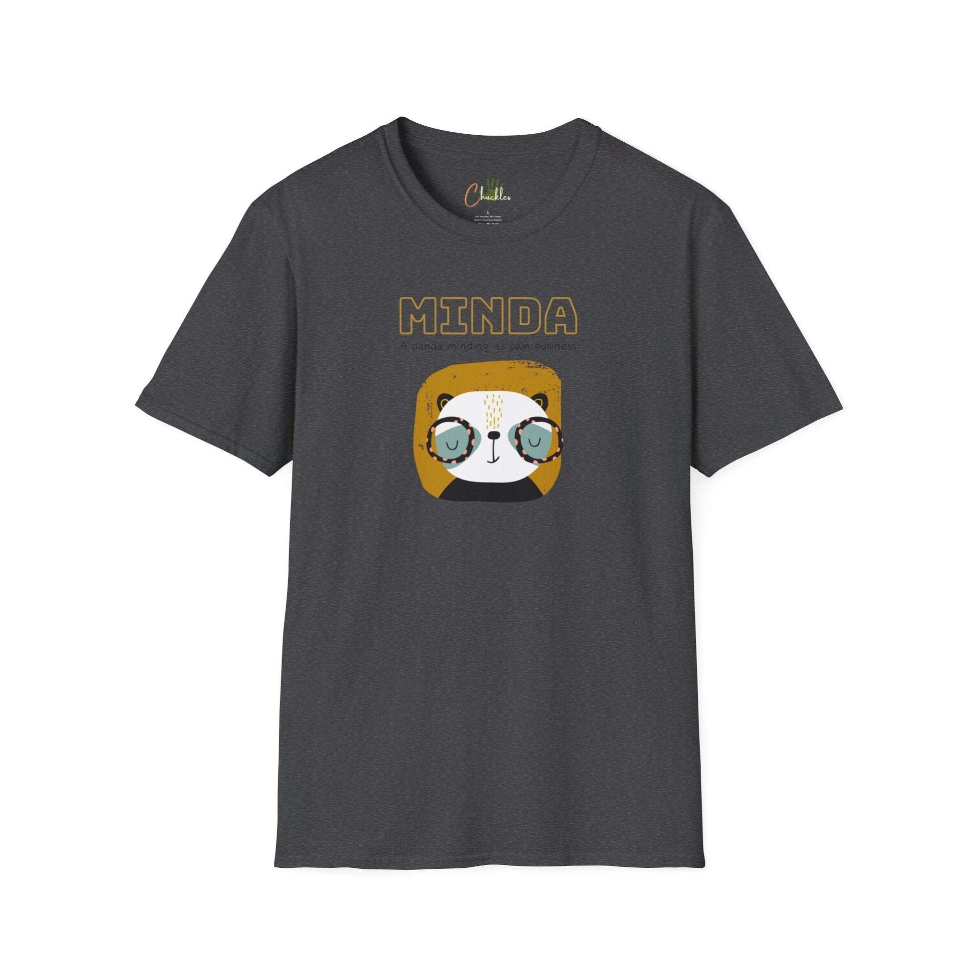 Minda - Panda minding its own business Unisex Softstyle T-Shirt