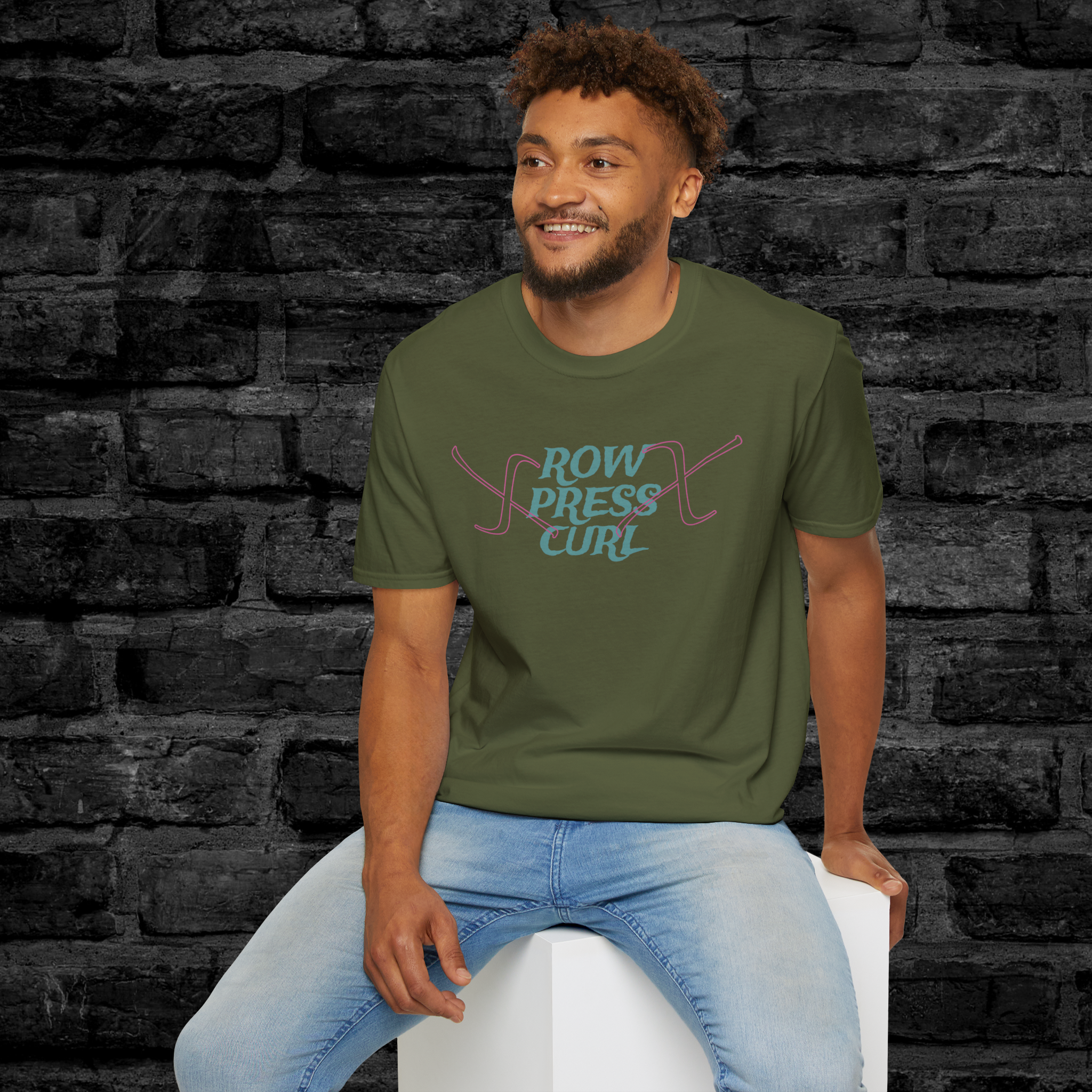 Row press curl Unisex Softstyle T-Shirt