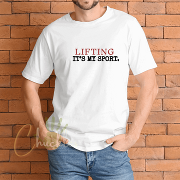 Lifting gym minimalist Cotton T-shirt